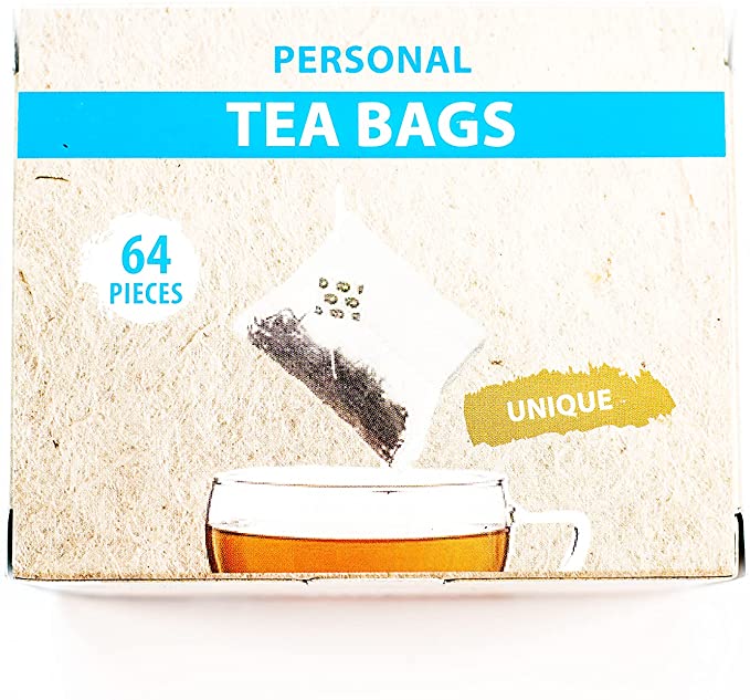 Pachet de 64 de plicuri de ceai, filtre fine de ceai, pungi de filtrare de unică folosință, plicuri de ceai goale Tea Accessories pentru un ceai sau mai multe ceaiuri mereu noi pentru ca sunt sanatoase