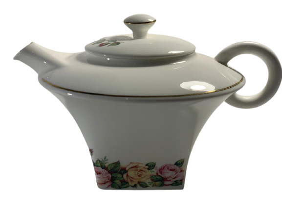 Ceainic portelan Garden Rose, 750 ml Tea Accessories pentru un ceai sau mai multe ceaiuri mereu noi pentru ca sunt sanatoase