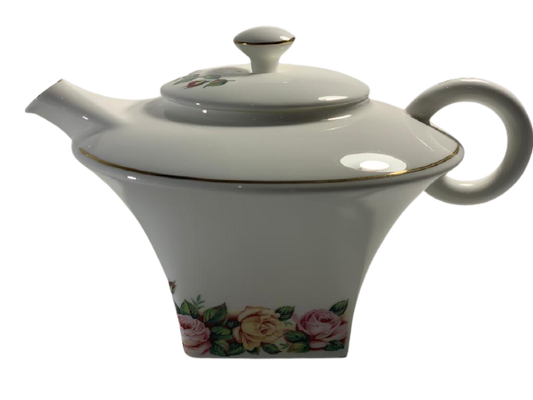 Ceainic portelan Garden Rose, 750 ml Tea Accessories pentru un ceai sau mai multe ceaiuri mereu noi pentru ca sunt sanatoase