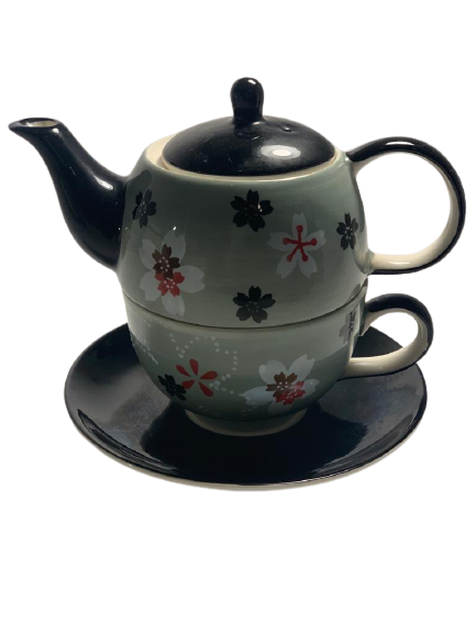 Tea for One Flowers din ceramica, 350 ml Tea Accessories pentru un ceai sau mai multe ceaiuri mereu noi pentru ca sunt sanatoase